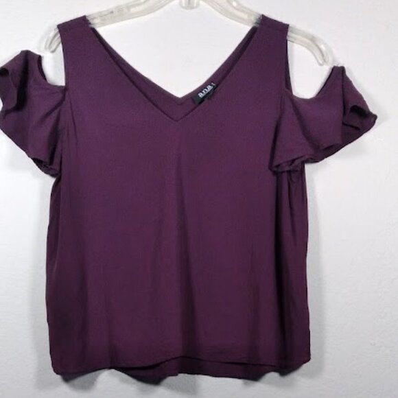 a.n.a A New Approach Top with Cold shoulders. Purple-Size: PM - Picture 15 of 15